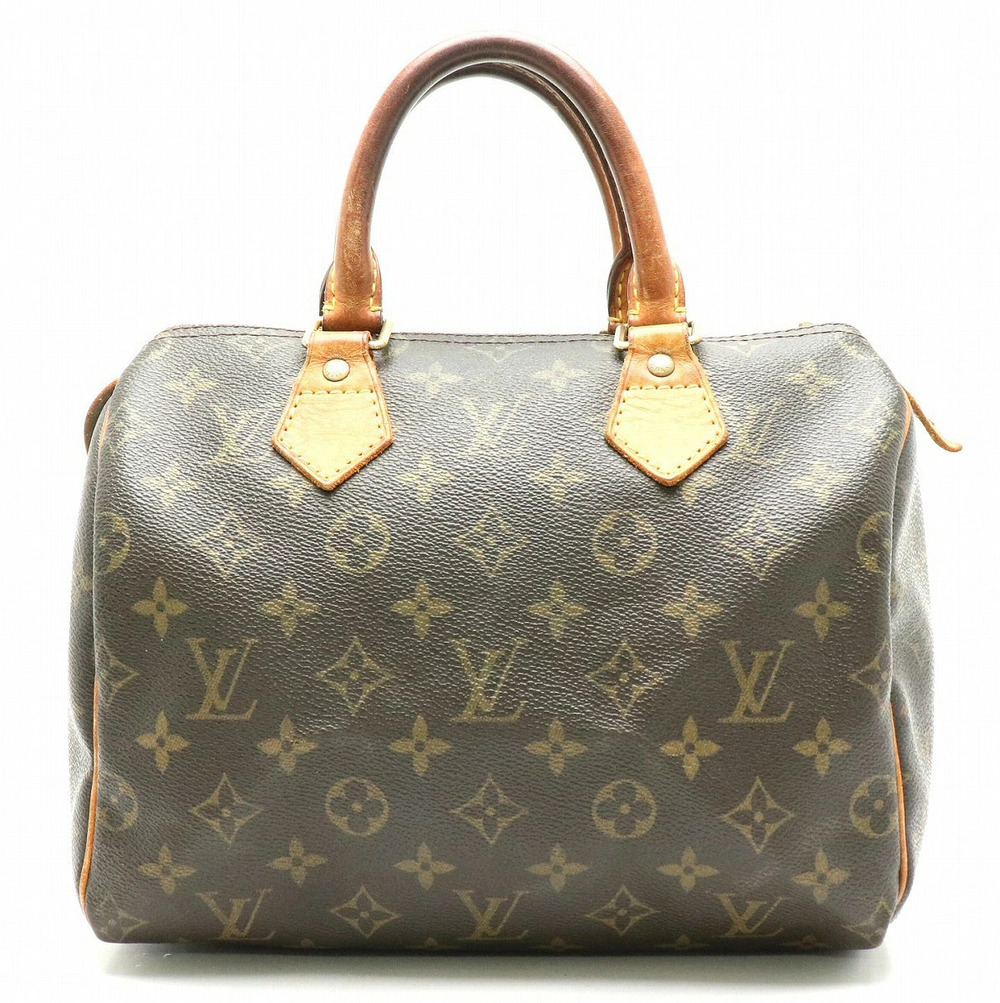 Louis Vuitton Monogram Speedy Boston Handbag Canvas Leather Brown